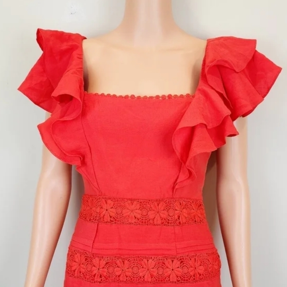 Saints + Secrets Ruffle Shoulder Mini Dress - Picture 7 of 13